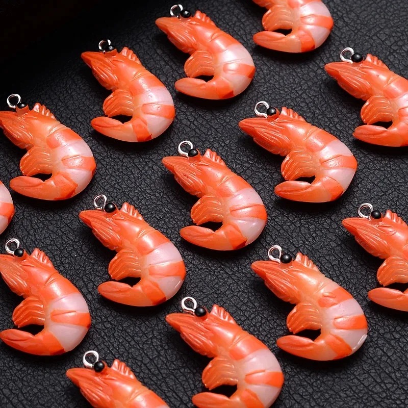 Resin Art Acrylic - 10Pcs 3D Simulated Lobster Shrimp Charms,