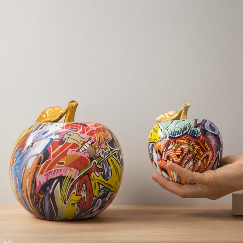 Resin Art Aesthetic - Aesthetic Graffiti Apple Sculpture Pop Art