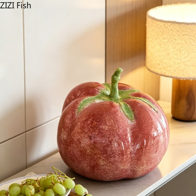Resin Art Aesthetic - Creative Pink Pumpkin Ornament Art Sculpture