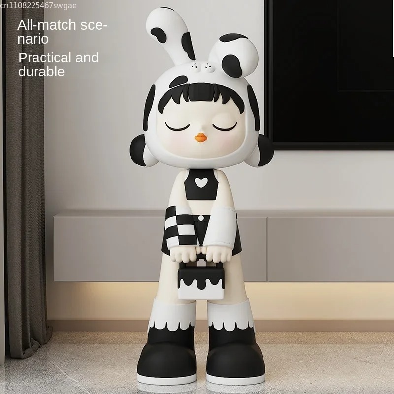 Art Cartoon Girl Statue Indoor - Resin Art Craft recension och pris