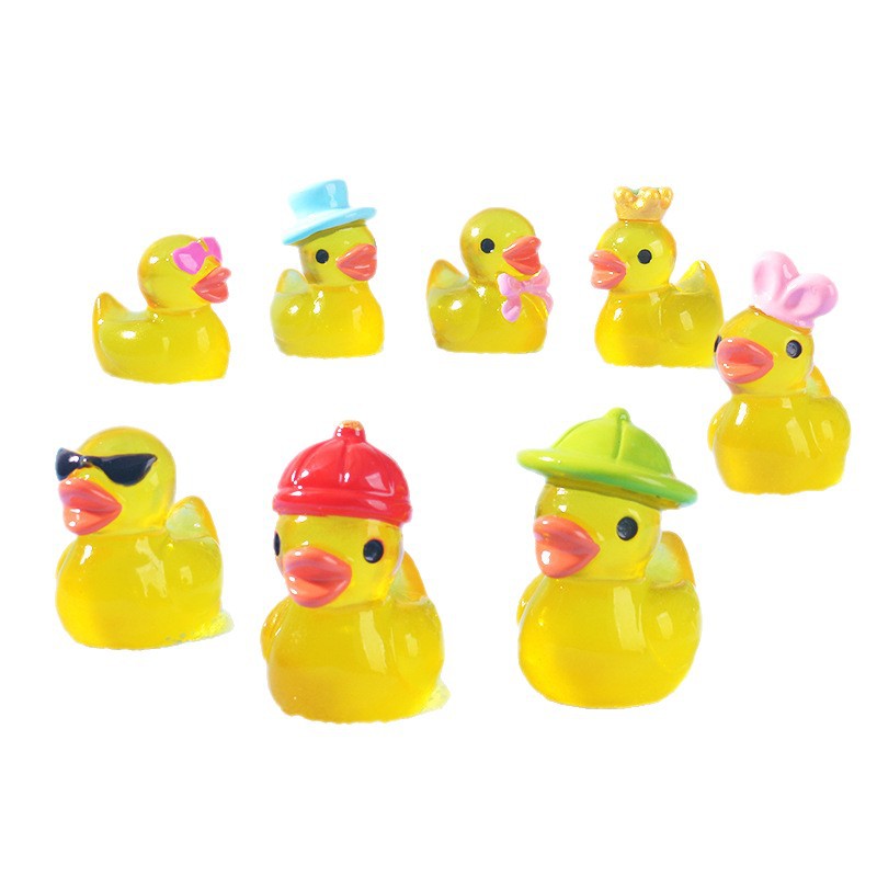 Mini Yellow Luminous Duck Orna - Resin Art Light recension och pris