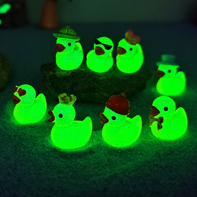 Mini Yellow Luminous Duck Orna - Resin Art Light recension och pris