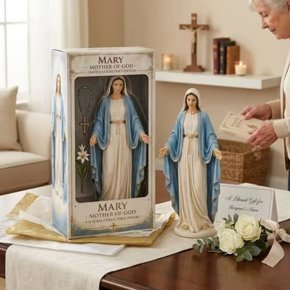 Virgin Mary Desktop Figurine O - Resin Art Mary recension och pris