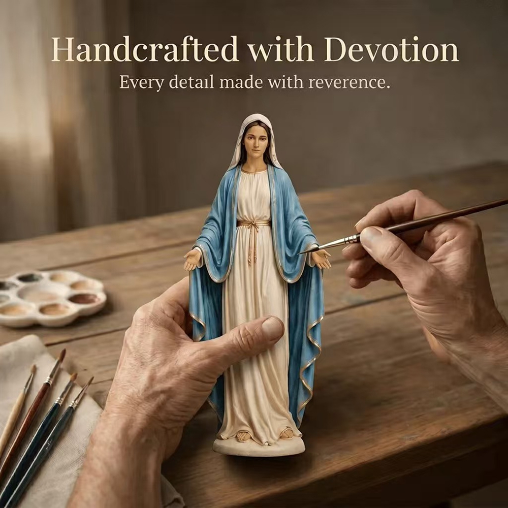 Virgin Mary Desktop Figurine O - Resin Art Mary recension och pris