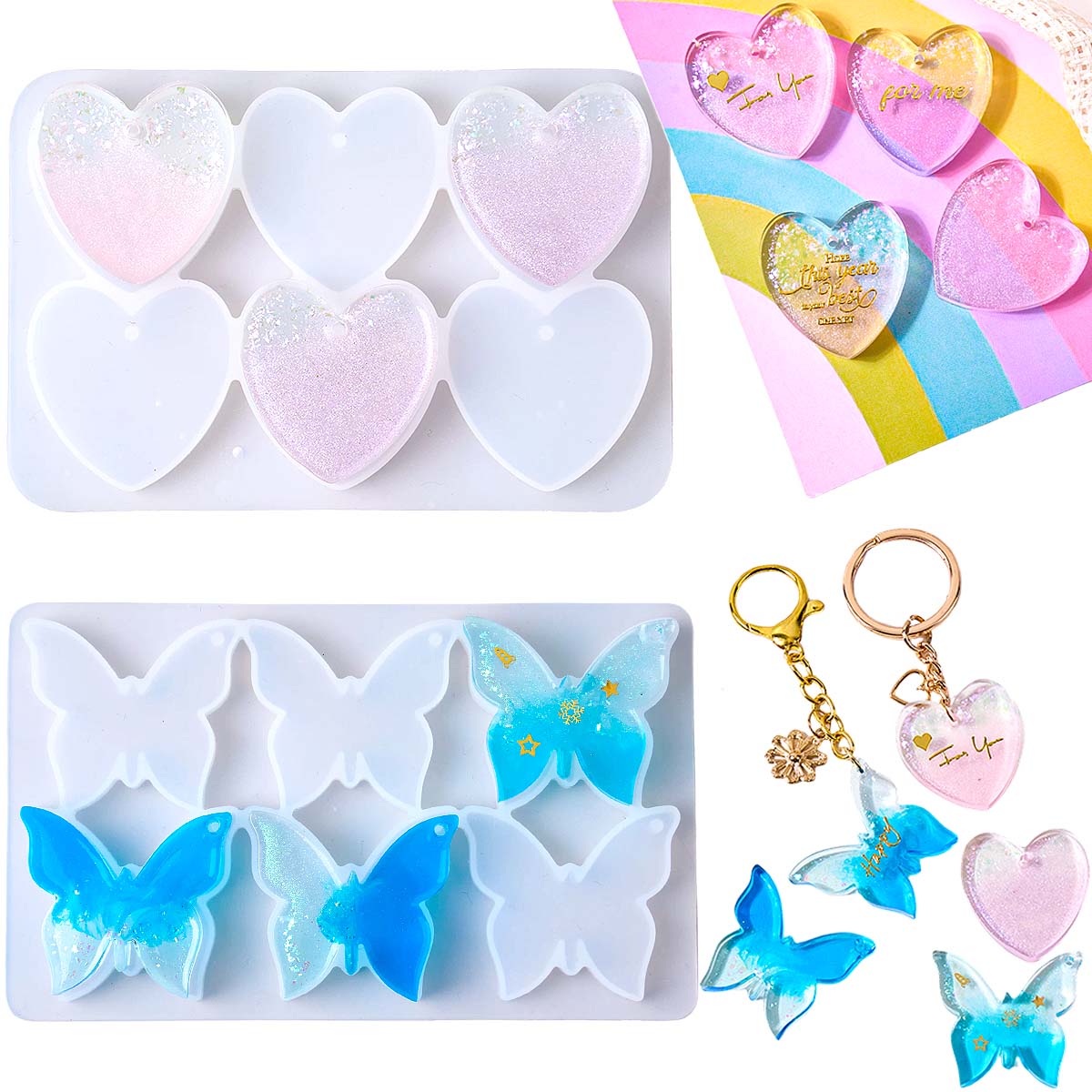 Six-hole with Holes Earring Si - Resin Art Epoxy recension och pris