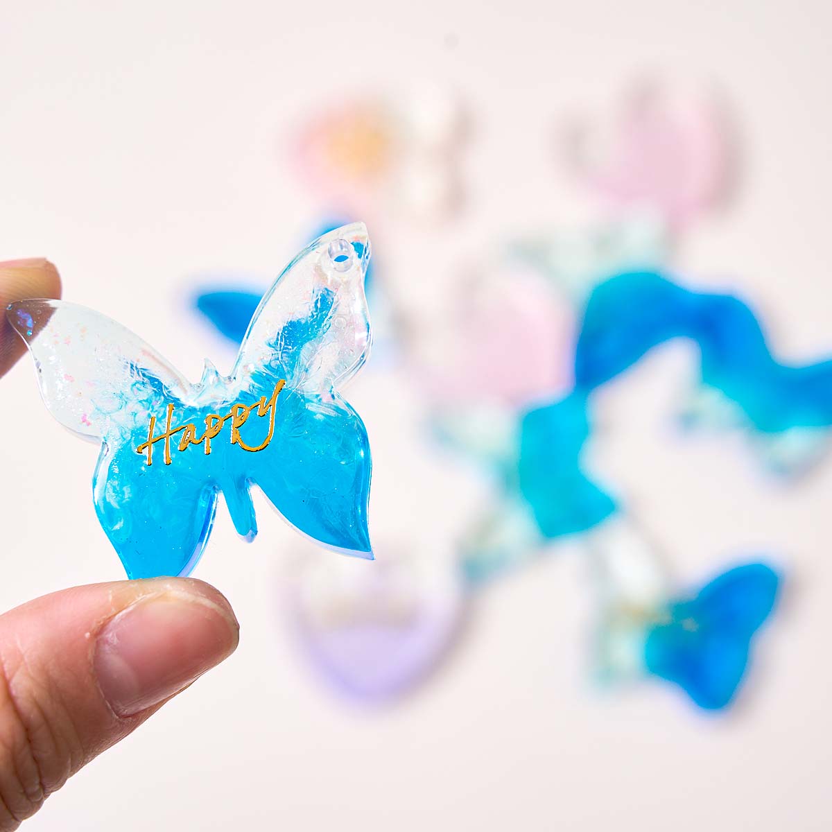 Six-hole with Holes Earring Si - Resin Art Epoxy recension och pris