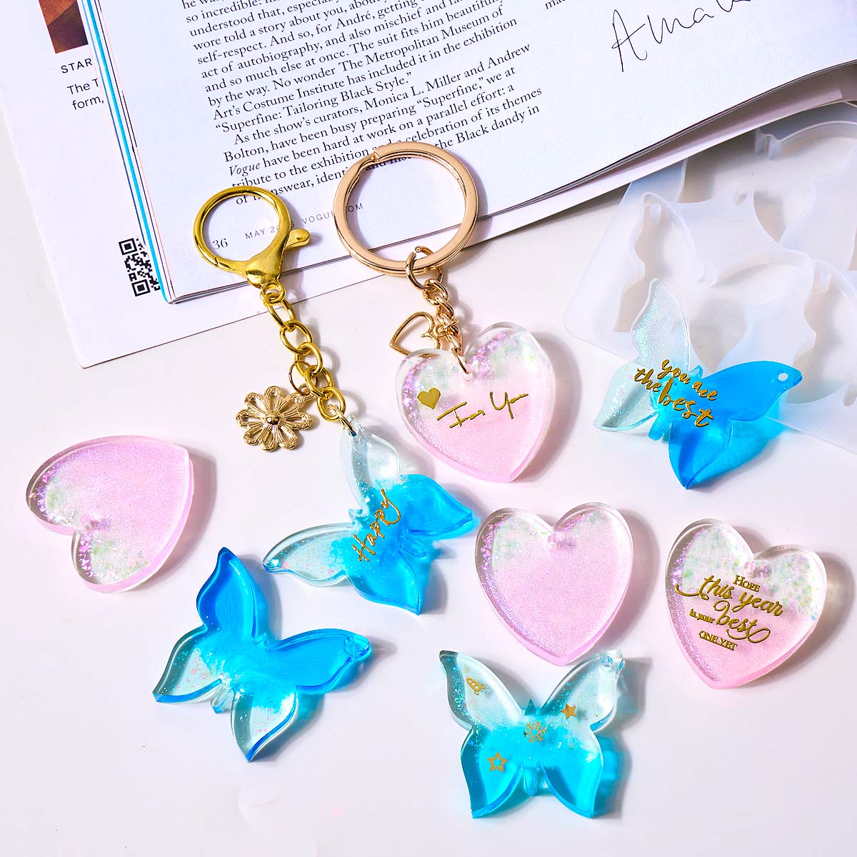 Six-hole with Holes Earring Si - Resin Art Epoxy recension och pris