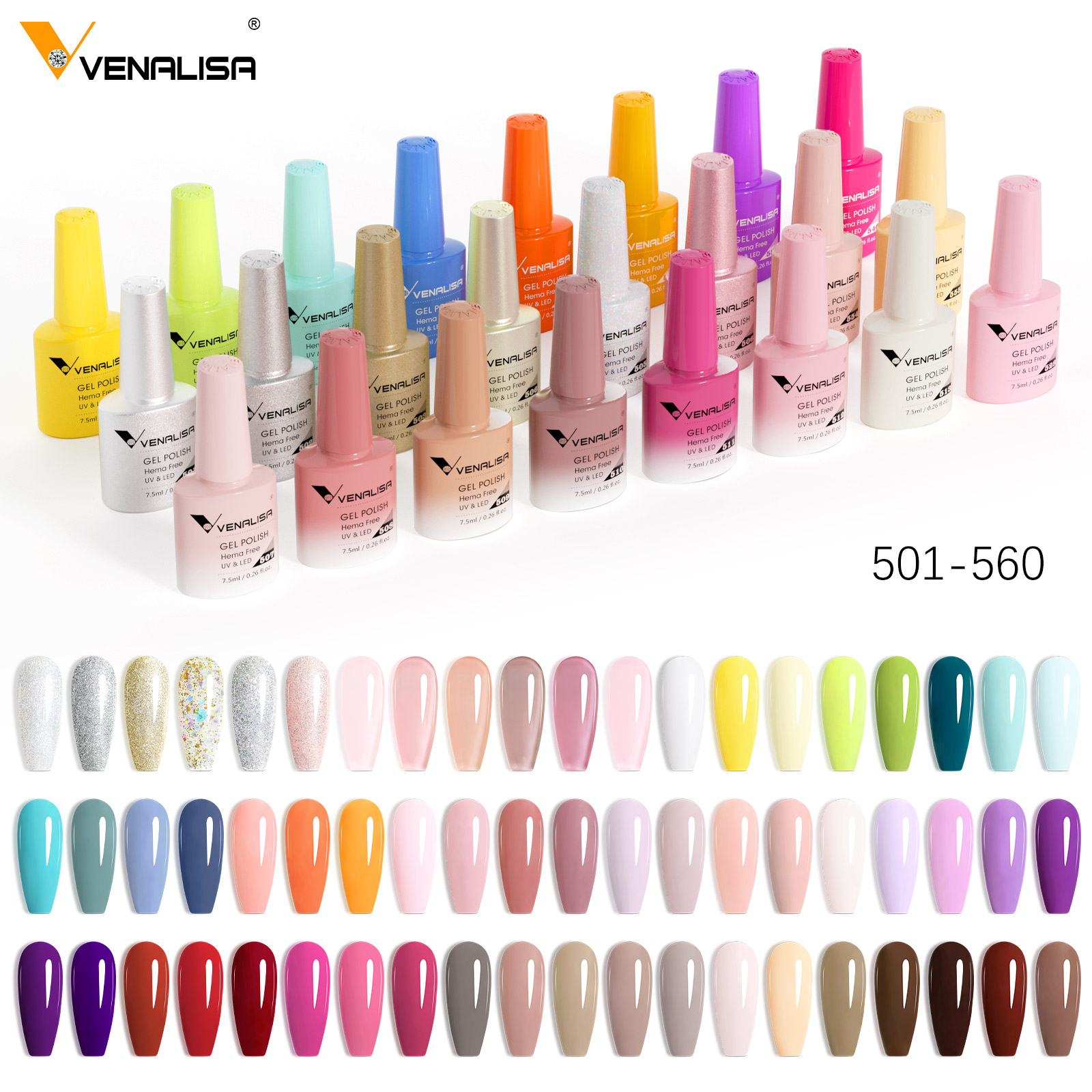 VENALISA VIP5 Luxury Gel Polis - Uv Lamp Nail Resin recension och pris
