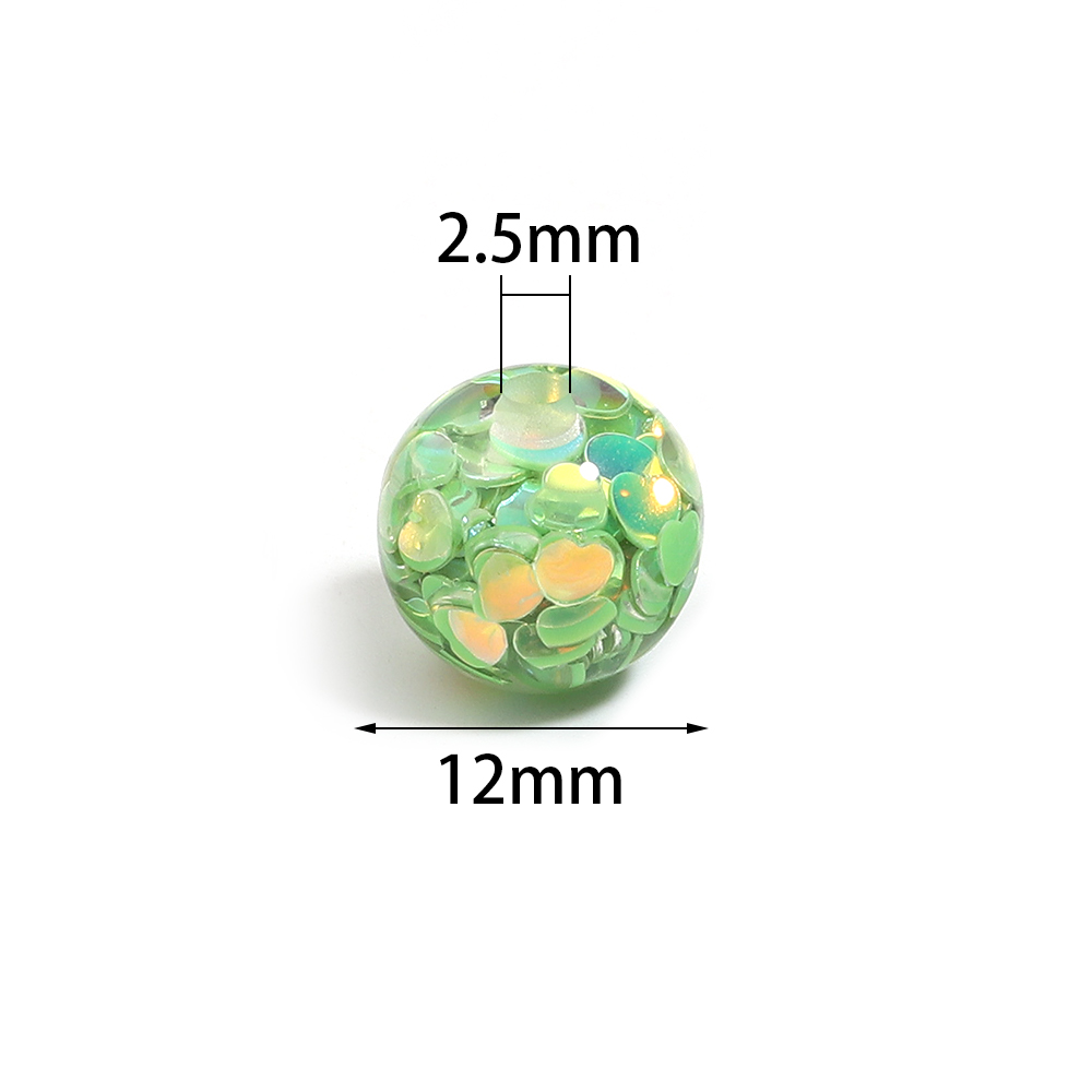 10Pcs 12mm Resin Heart Sequins - Resin Art Craft recension och pris