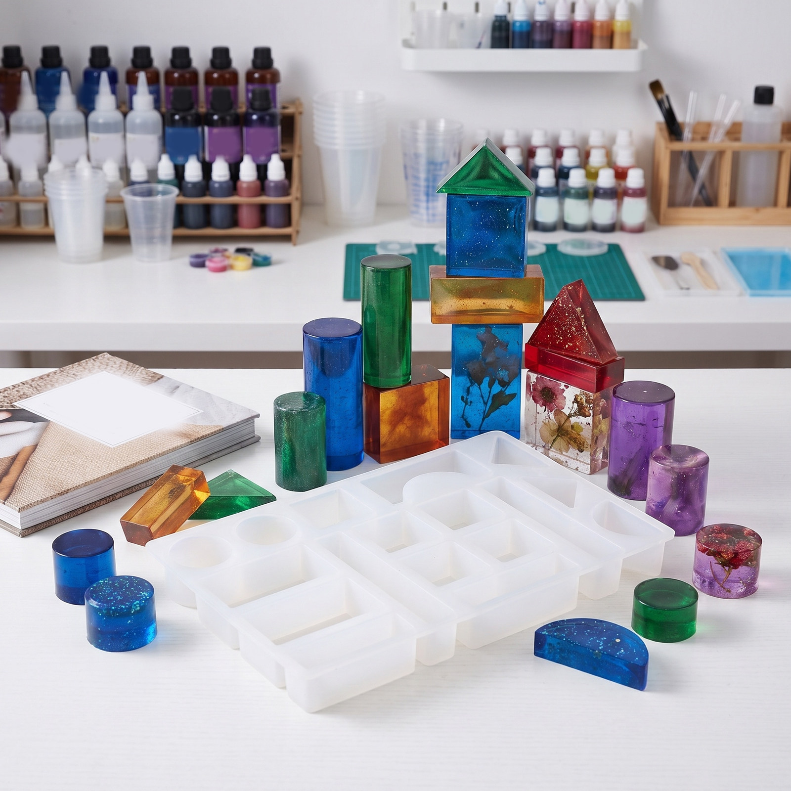 Epoxy Resin Brick Mold 17 Slot - Resin Art Cube recension och pris