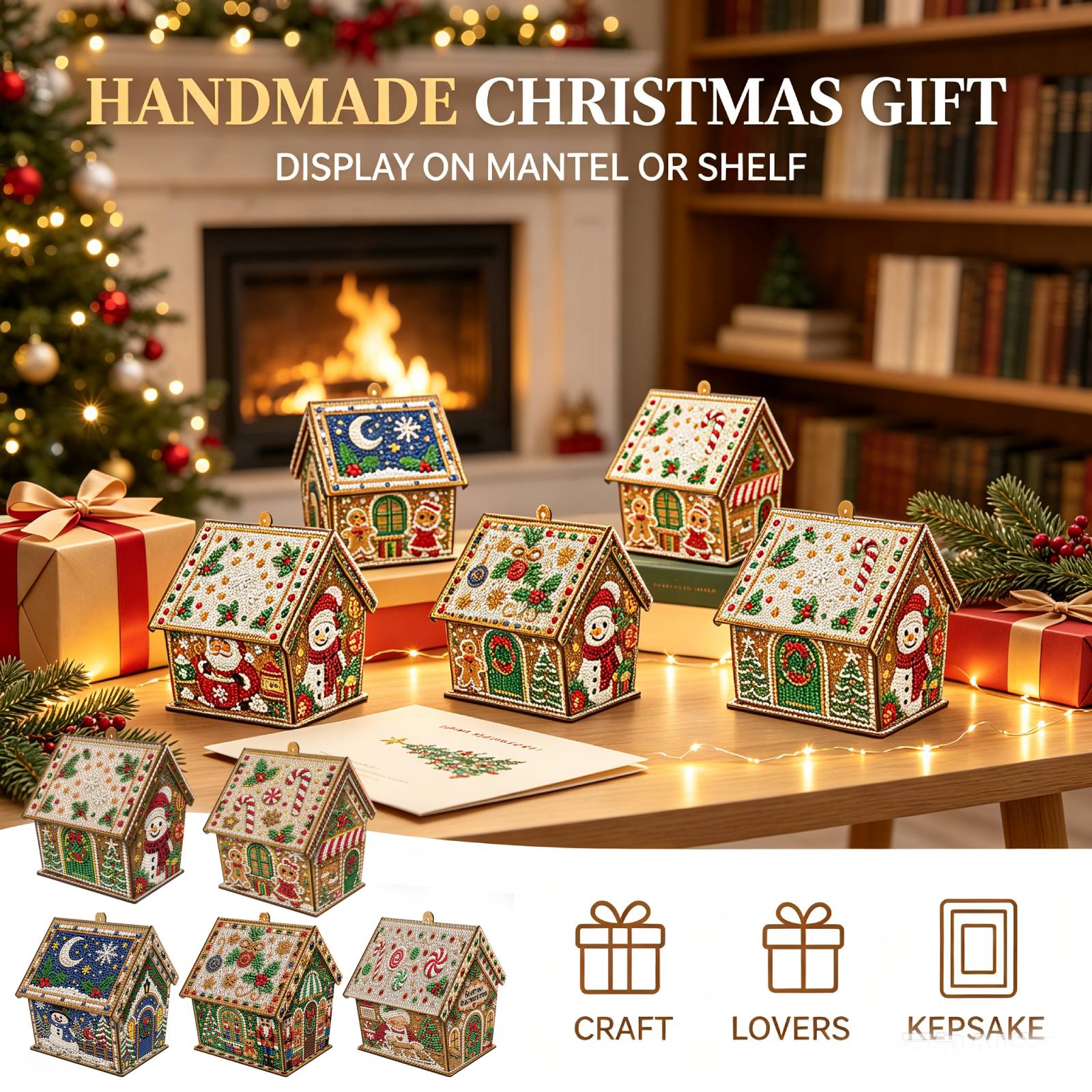 DIY Wooden Christmas House Dia - Resin Art With Wood recension och pris