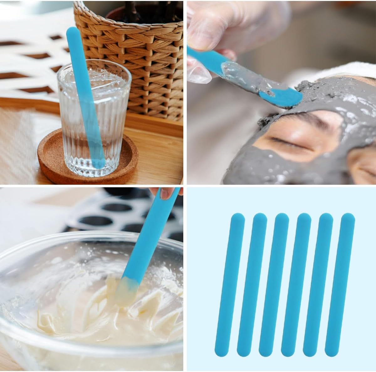 4PCS Silicone Stir Sticks, Reu - Glitter Powder Resin recension och pris
