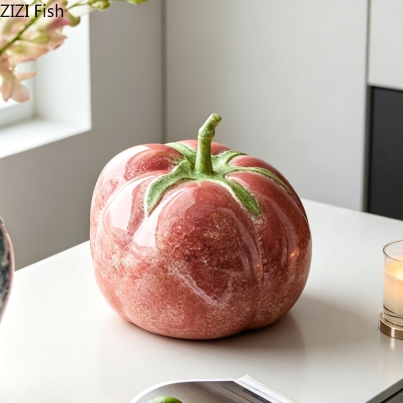 Creative Pink Pumpkin Ornament - Resin Art Aesthetic recension och pris