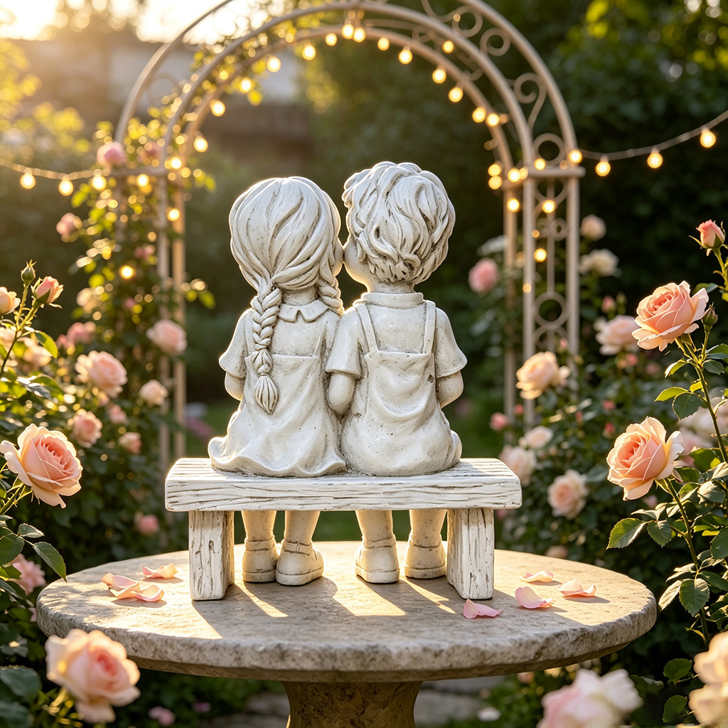 Cute Little Boy And Girl Resin - Resin Art Aesthetic recension och pris