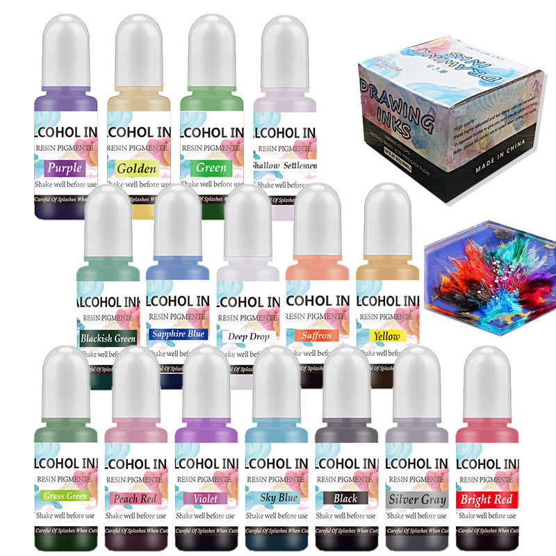 A Set Ink Alcohol Resin Pigmen - Resin Dye Opaque recension och pris